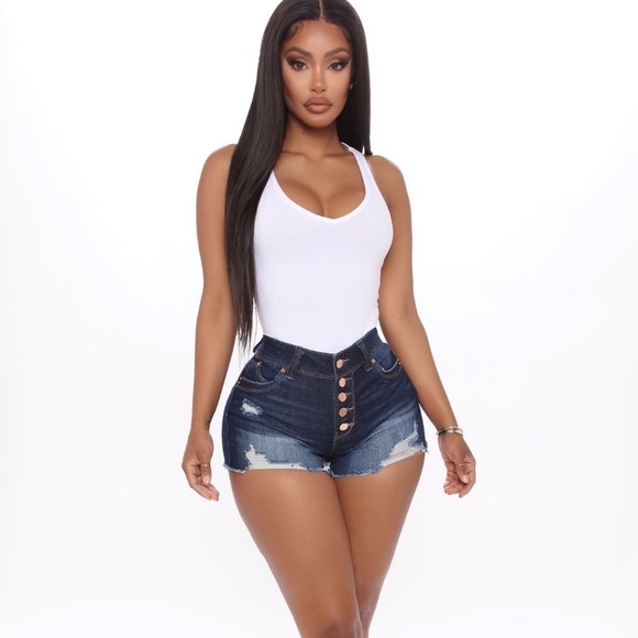 Fashionnova Booty Lifting Denim Shorts - Picture 1 of 3